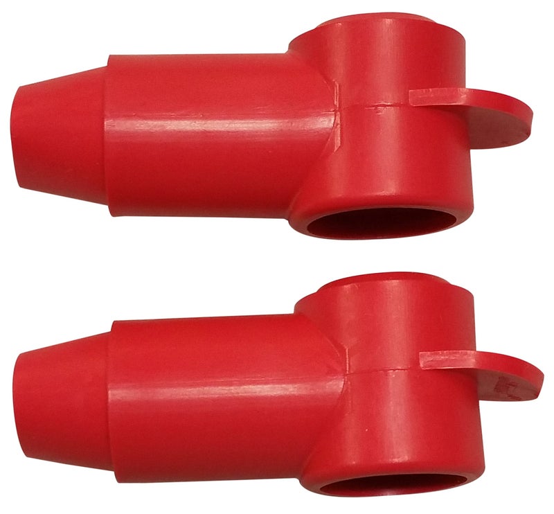 JQuad (Red) 3/8" Stud Terminal Cover - Electrical Battery Connection Insulator (2 Pack) - Image 1